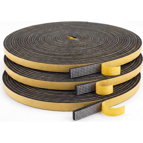 3 Rolls Self Adhesive Foam Door Seal Strip Self Adhesive (1/5)