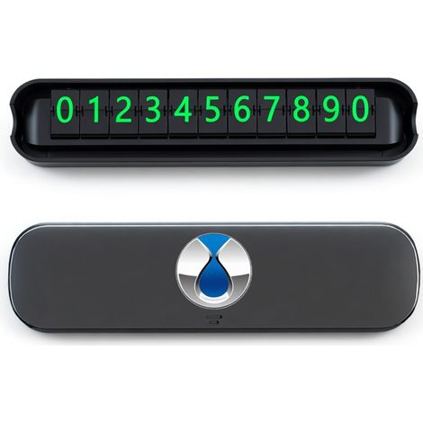 Targhetta di parcheggio retrattile fosforescente con motivo decorativo (1/5)