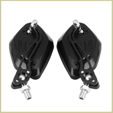 Cocosity Rétroviseurs de moto (Jaune) 1 Paire De 8 MM 10 MM RéTroviseurs Moto En Alliage 'Aluminium moto retroviseurs Jaune Noir (1/4)