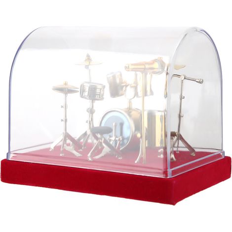 Modèle réduit de batterie pour instrument de musique miniature, objet de décoration artisanale (14 cm)