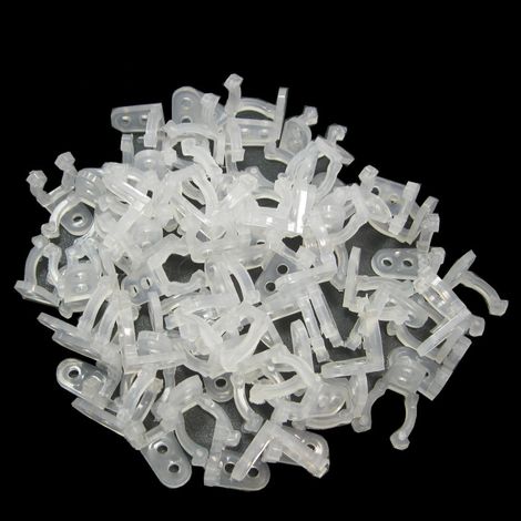 Trade-Shop 100x Kabelhalter Kabelbefestigung Klemmen Klammern Nagelschellen Wandclips für 10 bis 16mm Kabel Stromkabel TV PC Telefon Internet (1/2)