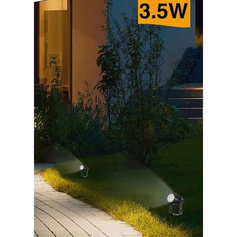 TrAdE Shop Traesio - Faretto Led 3,5 W Nero Es38 Staffa Orientabile Esterno Varie Tonalita' Luce Ip65 - -Bianco Naturale -