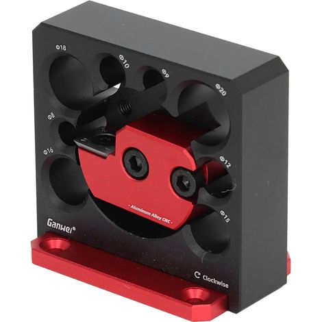 Rotes und schwarzes Zusatzwerkzeug für die Bohrmaschine: Rundstab, Vierkantstab, Rundstab aus Massivholz, Runddübel aus Massivholz, verstellbares Massivholzwerkzeug (1/4)
