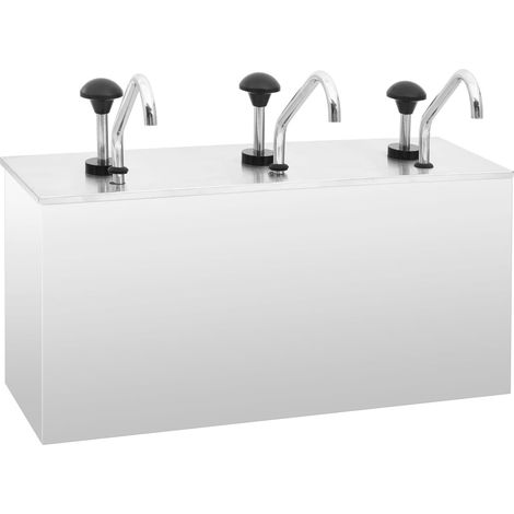 Saucen-Spender Edelstahl 3 x 3,5 L (1/5)