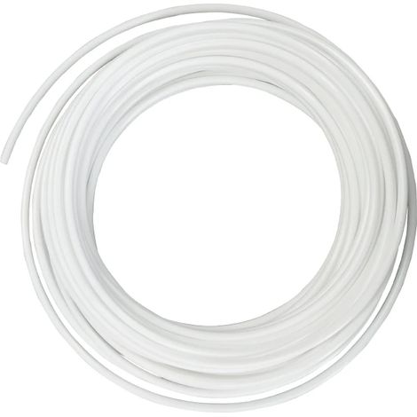 Tuyau d'alimentation en eau (10 m - 6,35 mm) avec vanne d'arrêt intégrée, kit de raccords pour réfrigérateur et système de filtration d'eau (10-20 m). (1/5)