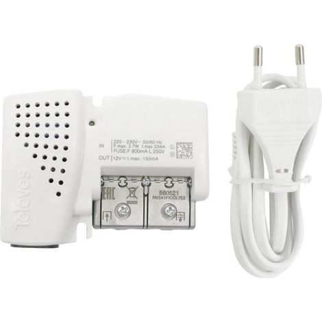 Amplificatore domestico PicoKom 1e/1s EasyF 47-694MHz G 14/20dB Vs 102/105dB con autoadattamento e alimentazione preamplificata