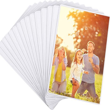 Cadres Photos Blanc Magnétique 10x15 cm avec Poche Transparente, pour Réfrigérateur Casier Armoire de Bureau (1/5)