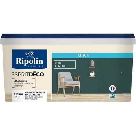 Ripolin Color Mate Ultra Cubriente Verde Armería 2.5L (1/3)