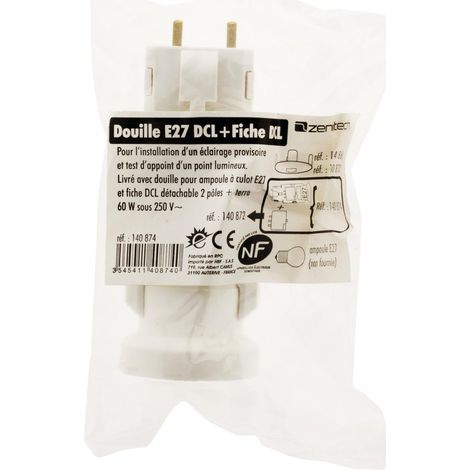 Attacco E27 + spina Dcl 6a-250v