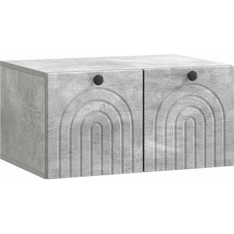 Maison Exclusive - Mobile Porta TV da Muro Grigio Cemento 59,5 x 41 x 30 cm (1/5)