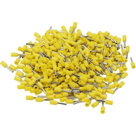 1000 Stück E1008 isolierte Aderendhülsen, Kupfer-PVC-Stift-Anschlusskabel für die Elektronikindustrie (1/4)