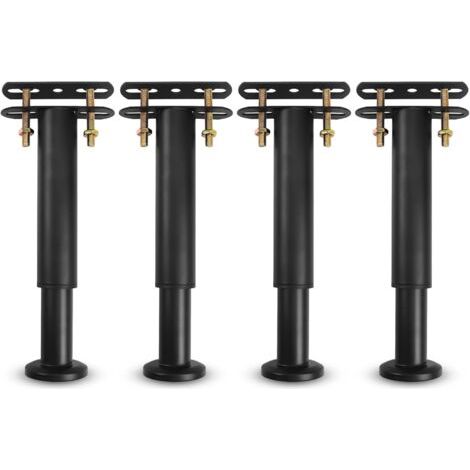 Bettgestell mit verstellbaren Metallbeinen, robust, geeignet für Lattenroste (18–33 cm), Kleiderschränke, Sofas, 4-teilig (1/4)