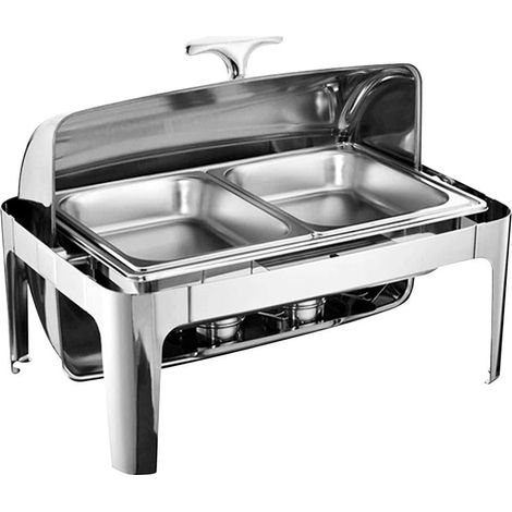 Chafing Dish - Scaldavivande scaldavivande per buffet chafing Dish, in acciaio INOX, per catering, buffet e feste