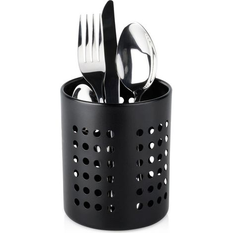 Stainless Steel Black Kitchen Utensil Holder (1/5)