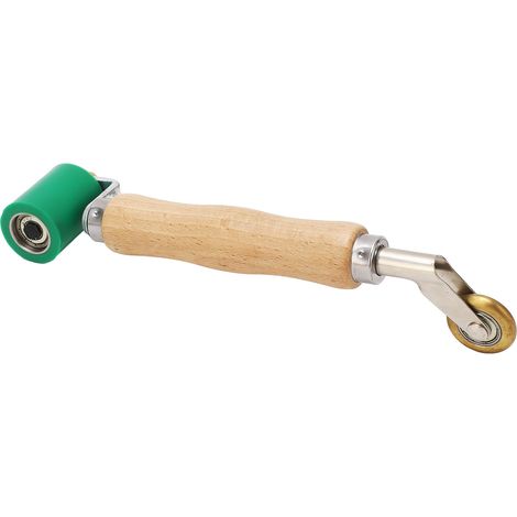 Rouleau à joint double silicone résistant haute température et roue en laiton pour papier peint et membranes PVC (1/5)