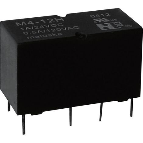 M4-12H Relais pour circuits imprimés 12 V/DC 1 A 2 inverseurs (RT) 1 pc(s) (1/2)