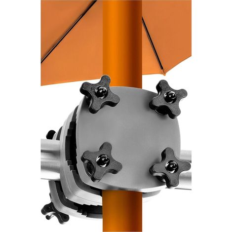 Support de parasol de balcon – Support de parasol de rechange SunnyGuy, support de parasol de balcon sécurisé – Support de parasol de balcon universel, gris (1/4)