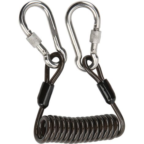 Câble à ressort antichute pour appareil photo de plongée, longe inoxydable à boucle de dégagement rapide, équipement de plongée (1/5)