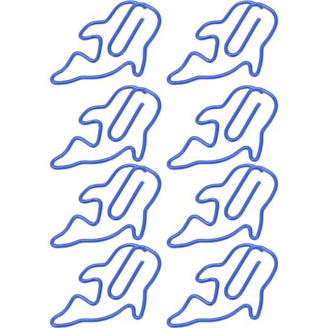 100 juegos de clips de papel adorables para uso en la oficina, decoraciones ligeras, clips de papel encantadores, adecuados para escuelas, diseño de delfín.