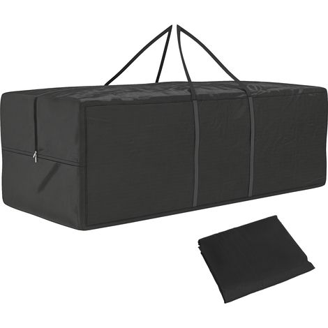 Sac de rangement pour sapin de Noël 840L imperméable et anti-UV30+, tissu Oxford 600D avec double fermeture éclair et poignées, noir (1/5)