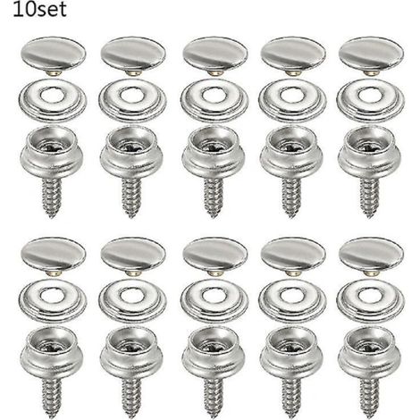 10 jeux de boutons-poussoirs en acier inoxydable, pour bateau, hangar à bateaux, bouton utilitaire