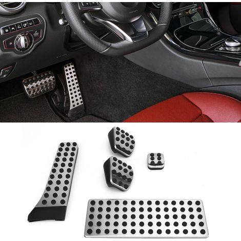 Pédales de frein en acier inoxydable pour Mercedes-Benz Classe CES GLC GLK SLK CLS SL W203 W222 W213 W205 W204 W211 W212 W210 X204 W218MT + repose-pied (1/5)