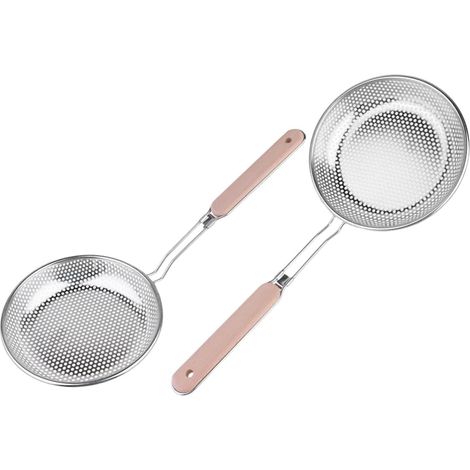 ABOOFAN Écumoire Perforée Avec Manche En Bois Taille 18 Cm Passoire (1/5)