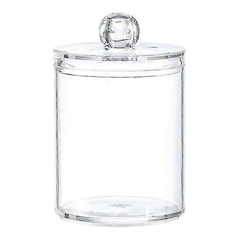 Boîte de rangement pour cotons-tiges (lot de 4), distributeur de coton, support en plastique transparent, boîte de rangement en acrylique transparent pour cosmétiques (1/5)