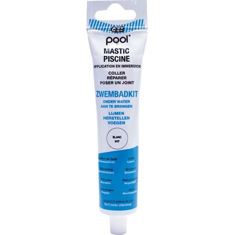 Mastic per piscina tubo 80ml bianco - Geb