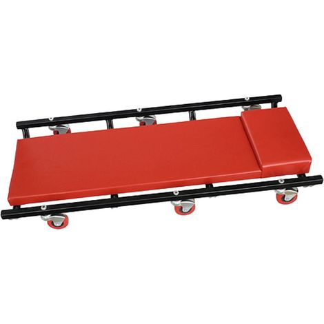 Liege TR6451 BigRed, rot, 930x440 mm, Serviceliege auf Rädern