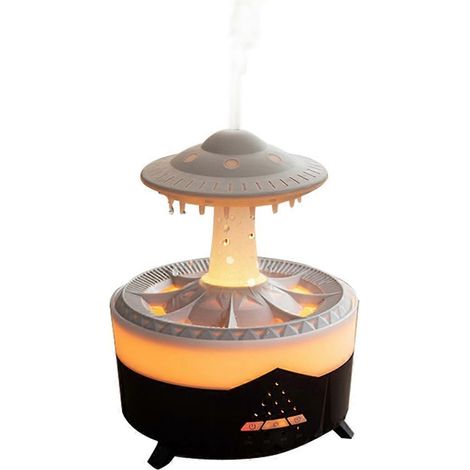 Diffuseur d'aromathérapie UFO Water Drop, grand format, silencieux, de bureau et à brume fine. Contrôle essentiel. (1/4)