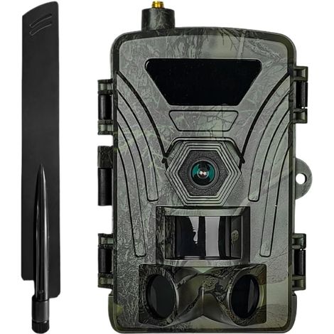Caméra Faune Sauvage Caméra De Chasse 4G 4K avec Carte SIM, Photos 60mp, Déclencheur Rapide, Infrarouge for La Faune, Vision Nocturne Surveillance Fiable Précise (1/5)