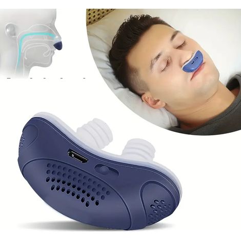 Dispositif électrique anti ronflement en silicone pour correction des congestions nasales sommeil paisible sans ronflement efficace