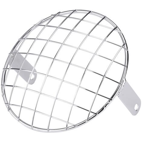 Cocoarm Couvercle de Phare de Moto à Grille de 7 Pouces avec Grille, Installation Facile, Ajustement Universel pour Cafe Racer, Chopper, Cruiser, Protection pour Phare Vintage. (1/5)