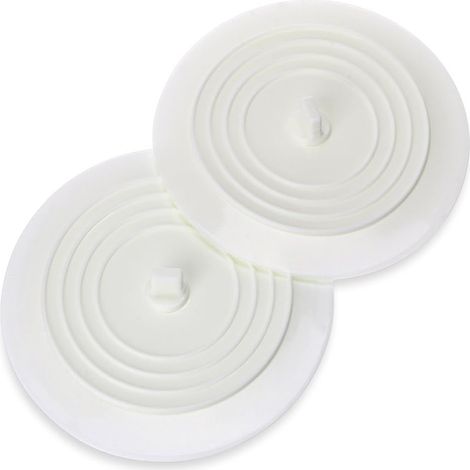 Lot de 4 bouchons de vidange en silicone, bouchons universels pour évier, blanc (1/5)
