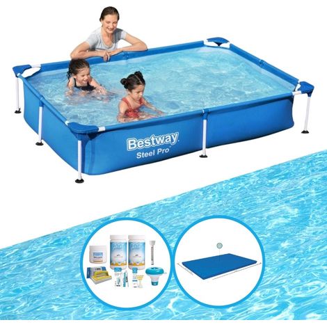 Bestway Bestway Steel Pro Rectangulaire - 221x150x43 cm - 3-pièces S22701