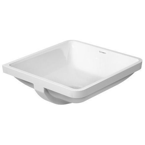 Lavabo à encastrer DURAVIT STARCK 3avec trop plein sans trou de robinetterie B 430x430mm blanc
