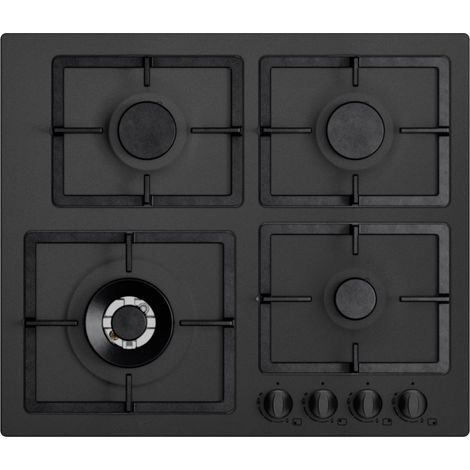 Piano cottura a gas Plados cucina FLAT60 4 fuochi da 60cm - Nero matt