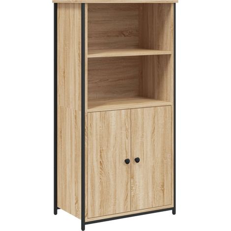 Aparador-cómoda-mueble-organizador-cocina-salón-salón-alto-Sonoma-62x36x121.5cm-madera-ingeniería-marrón-020034081