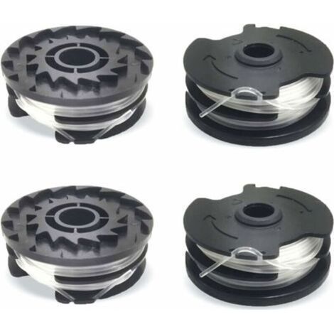 4er-Pack Ersatz-Fadenspulen für LIDL Parkside, Nylon-Ersatzfaden für Rasentrimmer LIDL Parkside, Rasentrimmer PRTA 20-Li A1,B2,C3,PRT 550 A1,A3,PRT 300 A1-2 x 4 m 1,6 mm- (1/5)