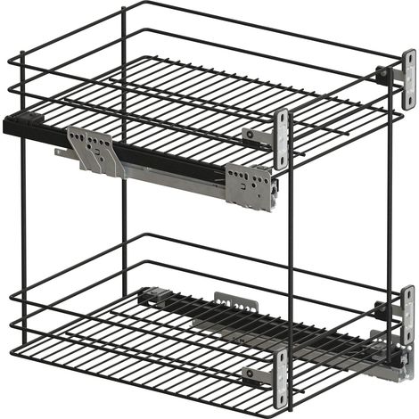 Vauth-Sagel VS SUB Slim Drahtkorb Classic - Rack Unterschrankauszug für KB 400mm - Korbablage aus Stahldraht, Stahl lava