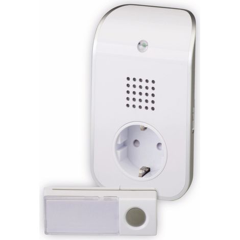 Sonnette sans fil HEIDEMANN HX Curve, blanc pur/argent