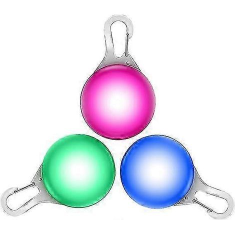 Lot de 3 colliers lumineux LED pour chien, avec clip et trois modes d'éclairage, parfaits pour les promenades nocturnes, la course, le camping et l'escalade. (1/5)