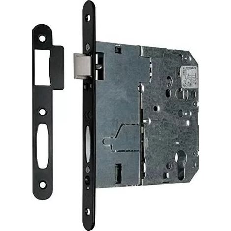 Vachette Assa Abloy D455V Serratura da infilare a punto singolo Tronco 150mm Asse 120mm Nero lucido