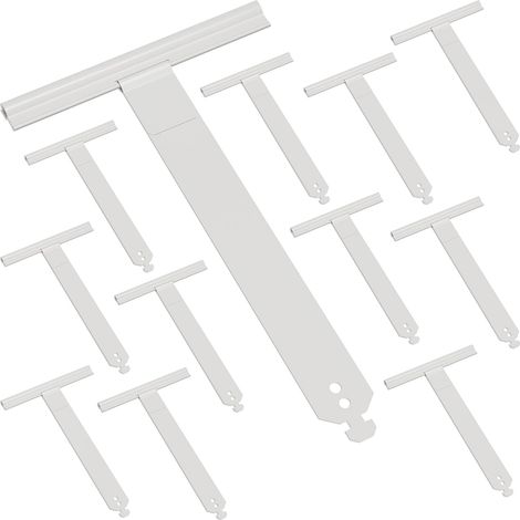 Lot de 12 Attache Tablier Souple Volet Roulant en Acier Laqué pour Lame 8mm,L168 Attache Tablier Quart de Tour Compatible avec Tube Octo,Deprat,ZF,Hexa,Ressort de Suspension à Clipper/Visser (1/5)
