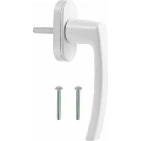 Poignée de fenêtre et de porte en PVC, blanche (1/4)
