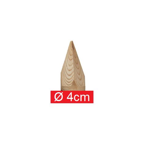 Palo in Legno di Pino Nordico con Punta Tornito Impregnato - Trattati Classe III - Diametro: 4cm - H150cm (1/2)