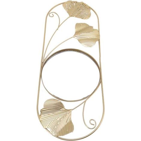 Fade Resistant Metal Leaf Wall Mirror, Modern Artistic Decorative Mirror for Bedroom, Living Room, Office MUMU (1/4)