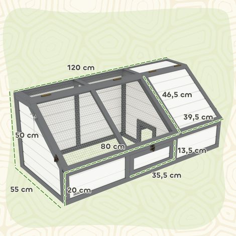 Enclos extérieur pour tortues, habitat sans fond, ouverture facile, maison à tortue blanche, abri de jardin pour reptile, parc pliable (1/5)