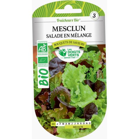 Graines mesclun salade en mélange BIO Les Doigts Verts